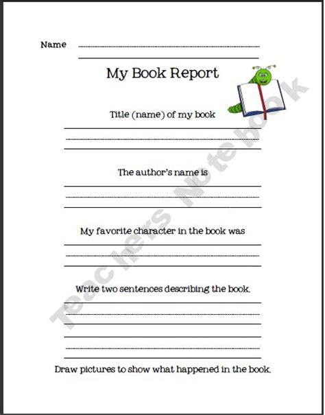 images  st grade book report printable  grade book