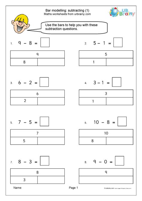 bar modelling subtracting  subtraction  year  age
