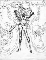 Marvel Cockrum Phoenix Dave Jean Grey Coloring Pages Drawing Drawings Comics Superheroes Comic Books Book sketch template