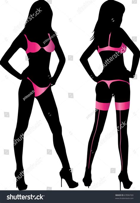 silhouette girl lingerie stock vector 67896769 shutterstock