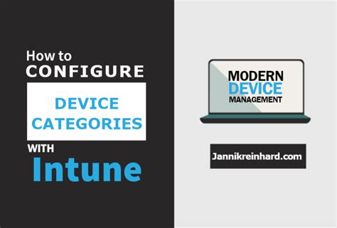 configure device categories modern device management