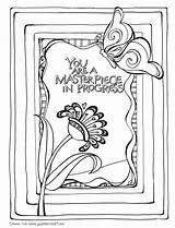 Coloring Pages Zenspirations Colouring Color Butterflies Adult Challenges Quotes Kids Book Sheets Bible Ship Blessings Quote Create Draw sketch template