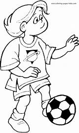 Coloring Pages Soccer Sports Girl Color Printable Football Kids Sheets Found sketch template