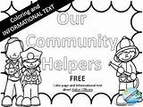 Coloring Community Police Pages Officer Helper Helpers Informational Text Teacherspayteachers Printable sketch template