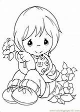Precious Moments Coloring Pages Printable Color Colorear Para Dibujos Cartoons Online Moment Drawings Girl Flowers Kids Preciosos Momentos Little Drawing sketch template