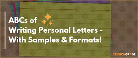 write personal letters formats samples study tips