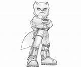 Fox Pages Star Nintendo Coloring Mccloud Template Characters sketch template