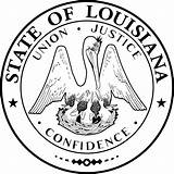 Coloring Louisiana State Pages Symbols Seal Popular sketch template