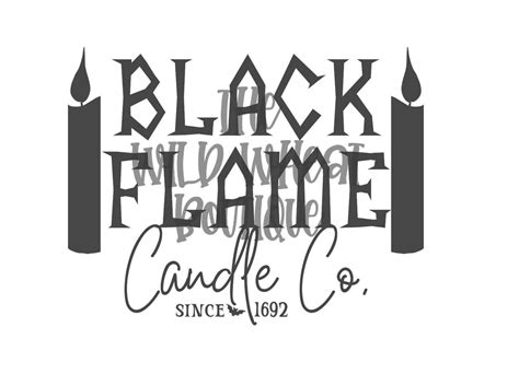 black flame candle  svg fuer cricutsilhouette digitaler etsyde
