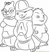 Chipmunks Alvin Esquilos Chipmunk Coloringpages101 sketch template