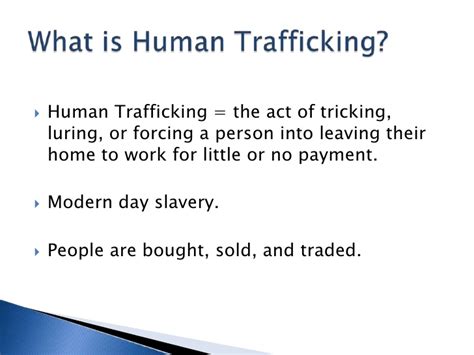 Human Trafficking Powerpoint Presentation