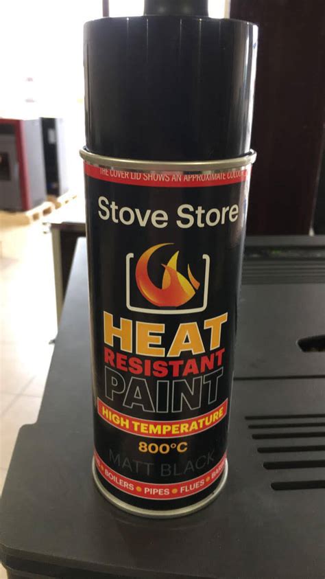 matt black heat resistant paint ml  stove store