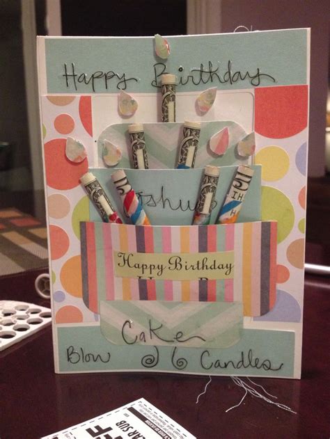 birthday money card money candle card bday cards candle cards
