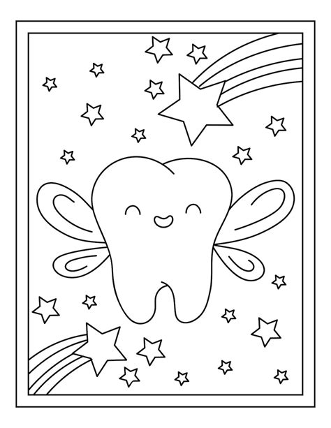 tooth fairy  colouring pages etsy