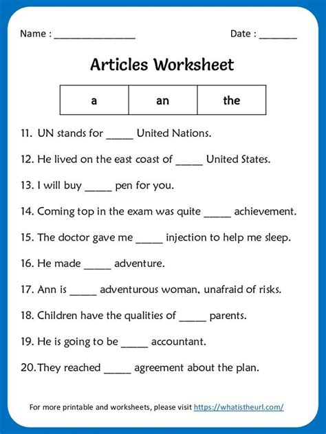 articles     worksheet  grade  exercise  worksheets