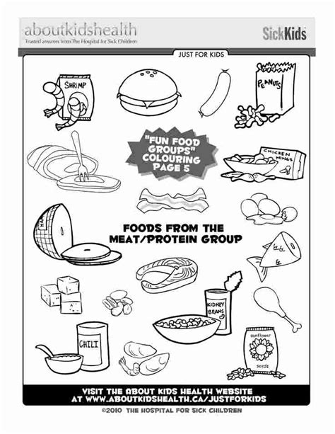 food groups  kids coloring pages   group meals food groups  kids protein foods