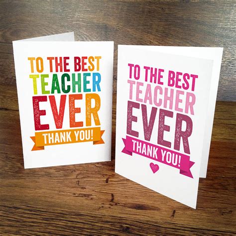 Thank You Teacher Card By A Is For Alphabet