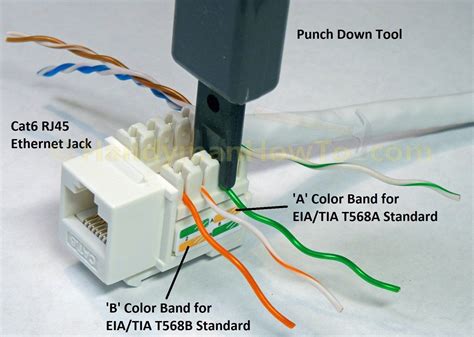 cate male connector wiring