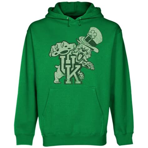 kentucky wildcats irish style st patrick s day pullover hoodie kelly green