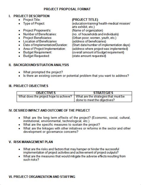 sample project proposal template   documents   word