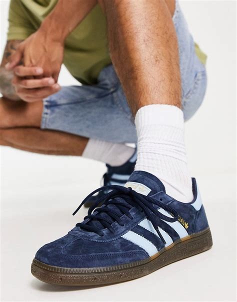 adidas originals gum sole handball spezial trainers  navy  blue