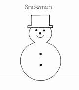 Snowman Coloring Easy Pages Kids Printable sketch template
