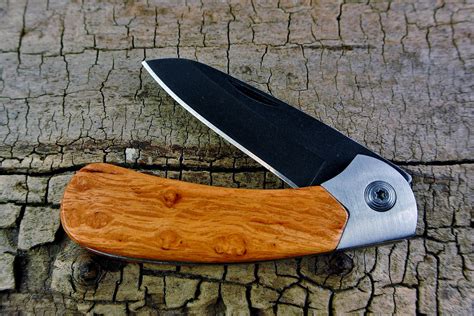 pocket knife  wood handle sheoak burl wooden handle wood pocket knife hunting knife