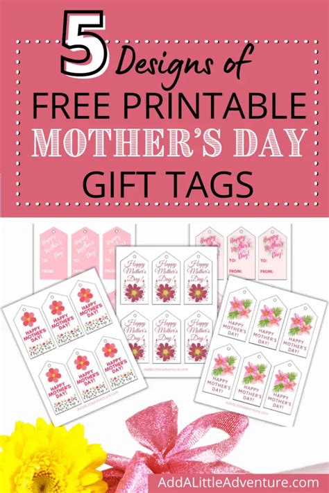 mothers day tags  printables add   adventure