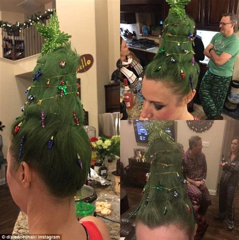 Hair Raising Trend Sees People Style Their Hair In To A Christmas Tree