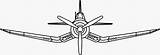Corsair F4u Airplane Aereo Sagoma Wing sketch template