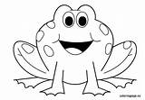 Frog Coloring Pages Outline Clipart Frogs Printable Print Color Kids Clip Preschool Animals Sheets Cartoon Animal Baby Book sketch template