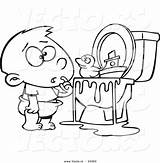 Potty Outlined Leishman Prente Toonaday Getcolorings Toilets sketch template