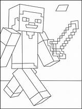 Minecraft Steve Coloring Pages Printable Golem Drawing Iron Color Boys Barn Print Getcolorings Pyssel Getdrawings Målarbilder sketch template
