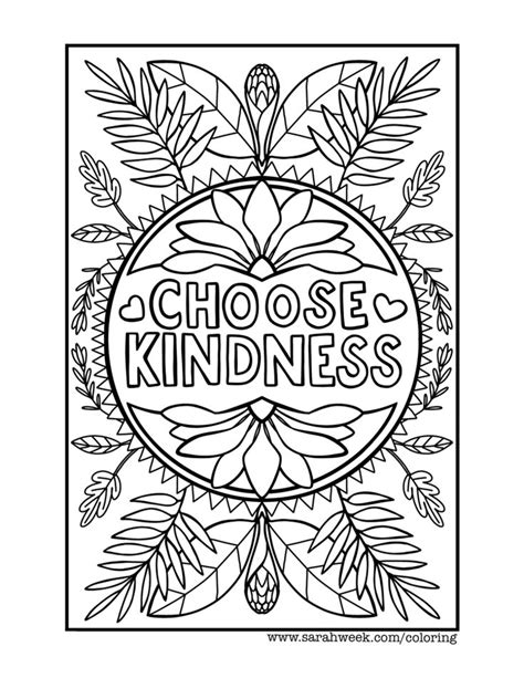 choose kindness coloring pagee coloring pages inspirational