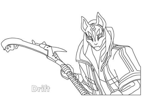 fortnite drift coloring pages coloring home