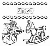 Colorear Enzo Nombres sketch template