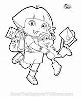Dora Coloring Pages Boots Explorer Diego Backpack Swiper Print Color Friends Christmas Printable Colouring Sheets Doratheexplorertvshow Cartoon Easy Isa Her sketch template
