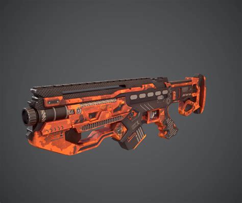 space gun sci fi concept weapon  model  zelad