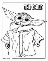 Coloring Yoda sketch template
