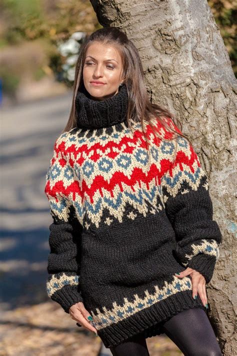 lopi wool sweater icelandic sweater hand knit sweater men wool sweater norwegian sweater