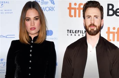 avengers star chris evans and mama mia s lily james