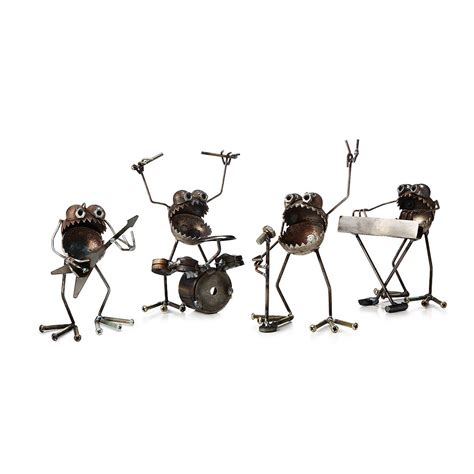 heavy metal rock band desk sculptures uncommongoods