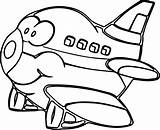 Cartoon Plane Coloring Wecoloringpage Pages sketch template