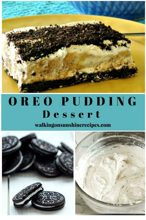 Easy Oreo Pudding Dessert Recipe Walking On Sunshine Recipes
