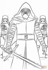 Coloring Wars Ren Kylo Star Pages Printable Order First Force Stormtroopers Awakens Lego Sheet Stormtrooper Colouring Kids Adult Print Disney sketch template