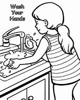 Washing Hygiene Handwashing Coloringhome Getdrawings Cricut Paintingvalley sketch template