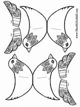 Bird Wings Coloring Pages Pheemcfaddell Paper Birds Crafts Color Craft Two Templates Template Patterns Feather Printable Attach Ornament Dragon Fire sketch template