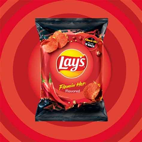 lays flamin hot flavored potato chips