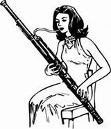 Bassoon Clipart Clip Cliparts Playing Woman Clipground Geek Library sketch template