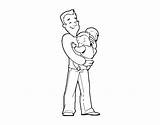 Daughter Father Coloring Coloringcrew sketch template